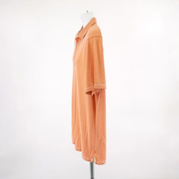 Tommy Bahama Large Orange Polo Shirt‎ Tencel Polyester Short Sleeve - Picture 6 of 13